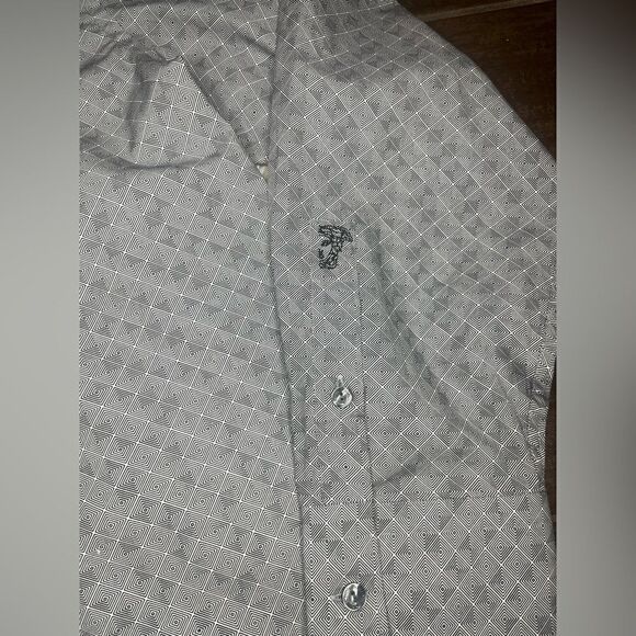 Versace Collection”Trend" Black/white Geometric print Long Sleeve dress sz 45 - Picture 4 of 10